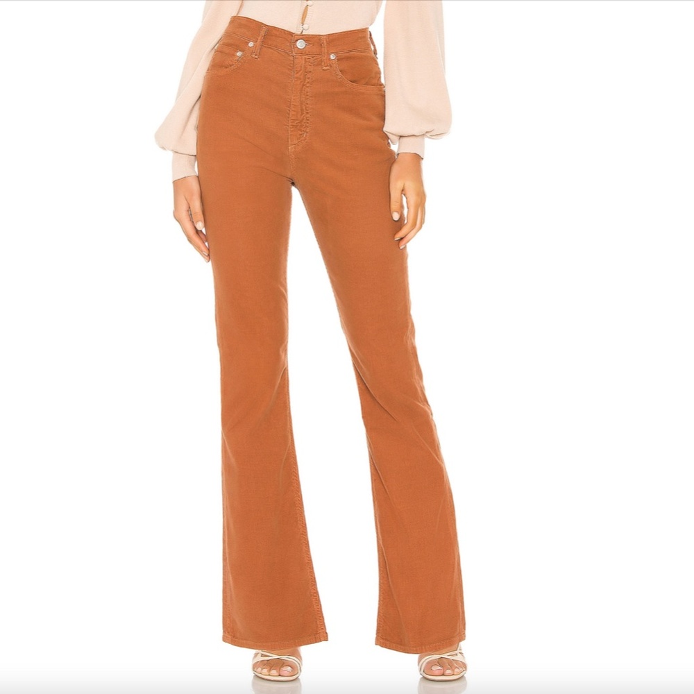 Agolde Corduroy High Rise Vintage Flare Pants in Crawfish, Size 31, NWT Fall USA